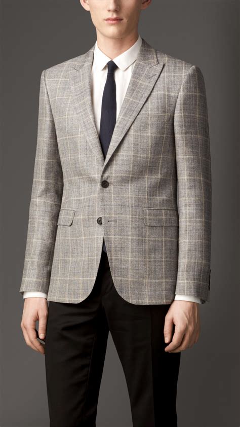 burberry blazer silk|Burberry check blazer.